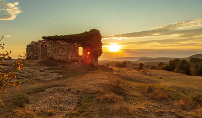 la Mussara al atardecer