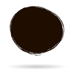 Grunge black blot on white vector background