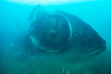 Wreck of Minenräumschiff 26 MRS26 at Hopseidet, Norway