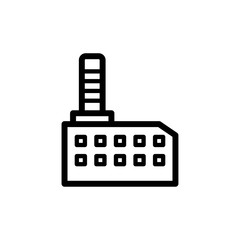 factory building flat icon trendy
