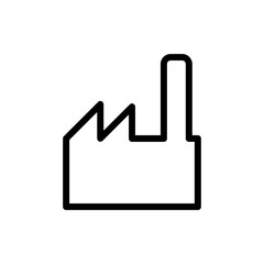 factory building flat icon trendy