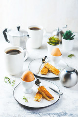 Soft boiled egg for breakfast