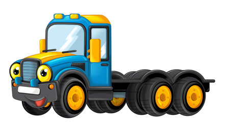 Naklejka premium cartoon happy cistern truck isolated on white background - illustration for children