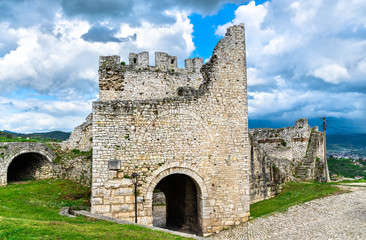 Fototapeta na wymiar Ruins of Berat castle in Albania