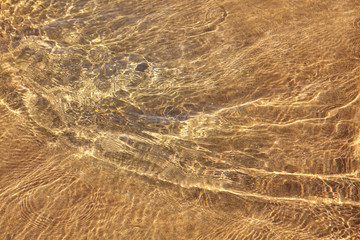 clear water background and sandy bottom