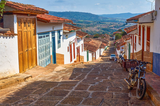 Street View In Barichara, Colombia