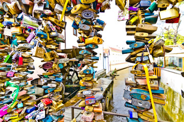 Padlocks on a Bridge