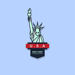 icon logo badge of liberty