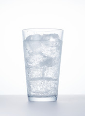 Ice on white background.