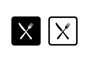 Fork and knife, eat vector icon.