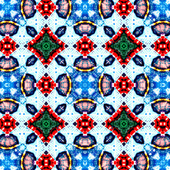 Obraz premium Geometric and abstract background texture design, futuristic background pattern, colorful kaleidoscope background and islamic ottoman art
