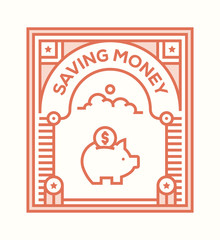 SAVING MONEY ICON CONCEPT