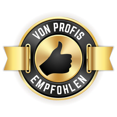 Goldener von Profis empfohlen Siegel