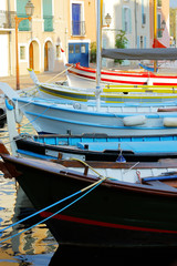 Fototapeta na wymiar traditional Mediterranean fisherman's boat in the south of france