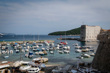 Dubrovnik sea port in Croatia