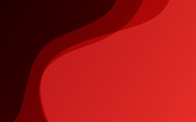 Abstract red color wave curve summer concept vector background