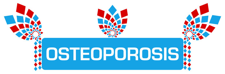 Osteoporosis Red Blue Floral Elements 