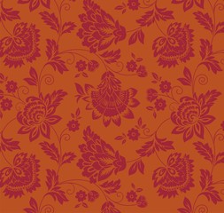 wedding card design, paisley floral pattern , India	