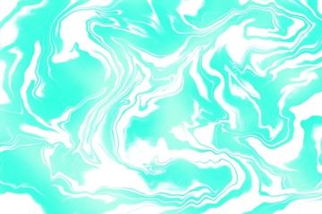 Abstract mint fluid art background. Digital art.