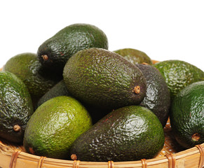 Avocado on a white background