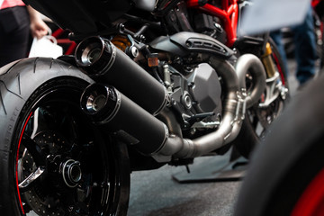 Motorrad von hinten