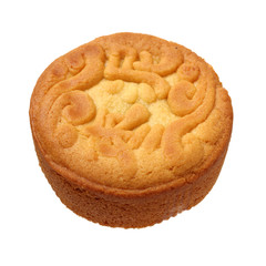 Mid-Autumn Festival moon cake on white background 