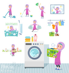 flat type Arab girl_housekeeping