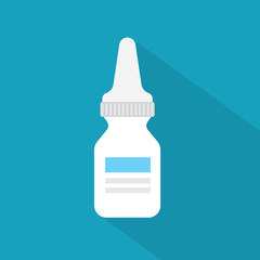 eye drops, medicine bottle icon- vector illustration