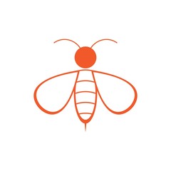 Bee logo template vector icon design