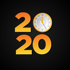 Abstract Typography New Year Two Thousand and Twenty