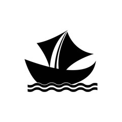 Boat logo template icon design