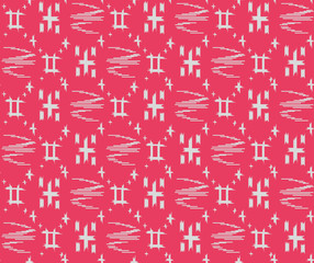 Japanese Star Square Wing Seamless Pattern