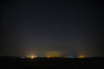Colourful horizon lights in the sky