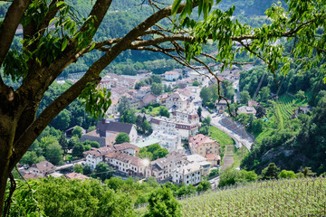 View from monastery Saeben to landscape
