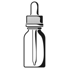Icon of glass 15ml bottle with dropper
