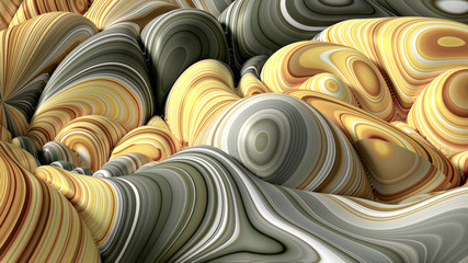 Colorful volumetric abstract background with texture. 3d illustration, 3d rendering.