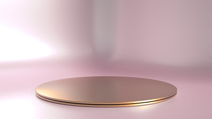 Elegant, beautiful abstract background with elements, studio, pedestal, minimalism. 3d illustration, 3d ..rendering.