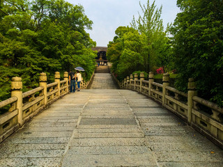 Picturesque bridge in Osaka, Japan
