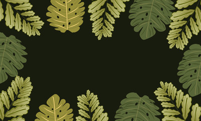 Fototapeta na wymiar Leaves Pattern Background