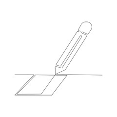 Fototapeta premium continuous line drawing of pen. isolated sketch drawing of pen line concept. outline thin stroke vector illustration