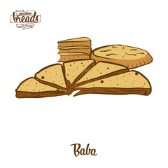 Colored drawing of Baba bread