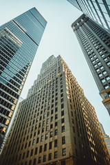 Fototapeta na wymiar new york skyscrapers top and overall view