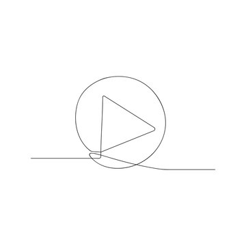 recommend clip art: continuous line drawing of play button. isolated sketch drawing of play button line concept. outline thin stroke vector illustration