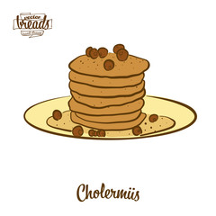 Colored drawing of Cholermüs bread