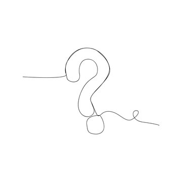 recommend clip art: continuous line drawing of question. isolated sketch drawing of question line concept. outline thin stroke vector illustration