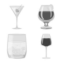 Vector design of bar and shaker symbol. Collection of bar and restaurant stock vector illustration.