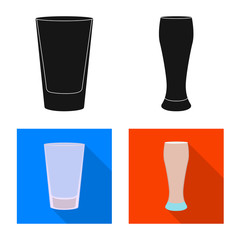 Vector illustration of form and celebration logo. Set of form and volume vector icon for stock.