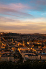 Fototapeta na wymiar The city of Bath at Sunset