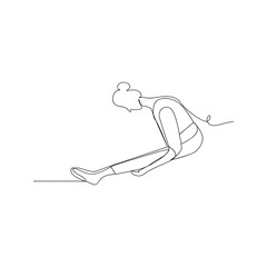 continuous line drawing of handstand yoga girl. isolated sketch drawing of handstand yoga girl line concept. outline thin stroke vector illustration