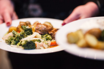 Essen auf Teller